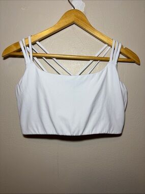 White Strappy Cropped Tank Top